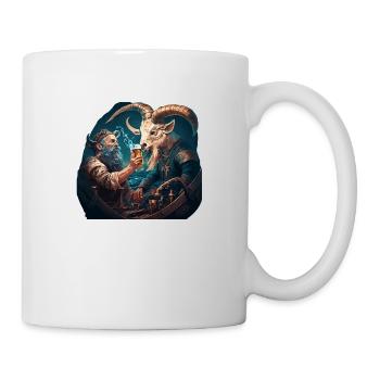 Sailor vs. goat, the battle for beer - Mug - white - Right