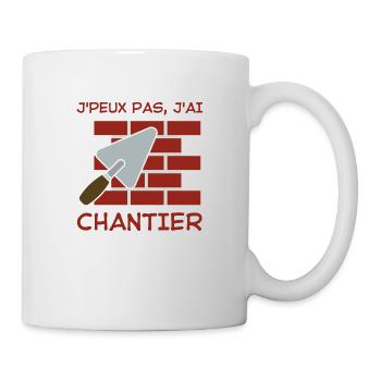 Maçon chantier - Mug blanc - blanc - Droite