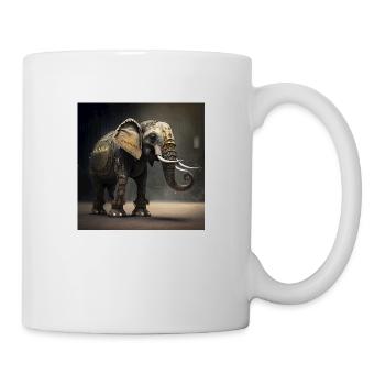 Elefant in Kenia - Tasse - Weiß - Rechts