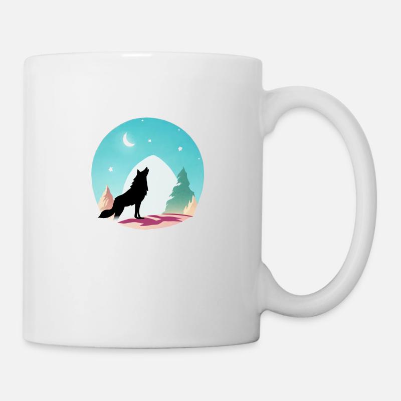 Loup - Mug blanc - blanc