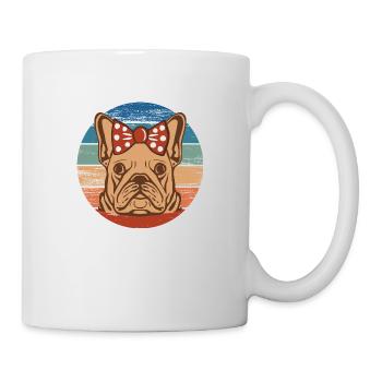 French Bulldog Girl Dog Head Rainbow - Mug - white - Right