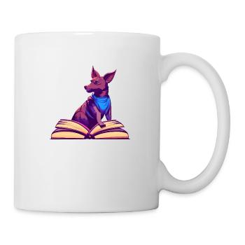 Hundehalter Hunde Buch lesen Terrier Hund Bücher - Tasse - Weiß - Rechts