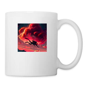 Flying Skydiving Diver at sunset - Mug - white - Right