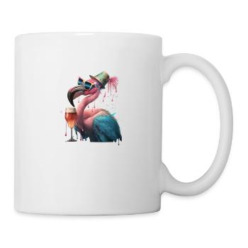 Flaminog frais avec de la bière à la fête - Mug blanc - blanc - Droite
