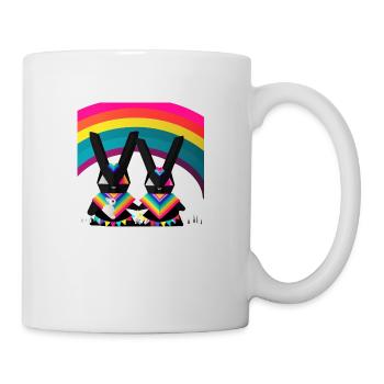 Stolze Pride Hasen - Tasse - Weiß - Rechts