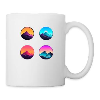 Mountain Landscape Geometric Art - Mug - white - Right