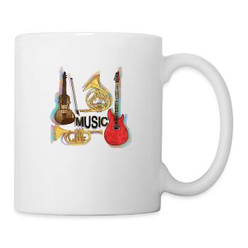 Musikinstrumente - Tasse - Weiß - Rechts