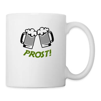 bier prost - Tasse - Weiß - Rechts