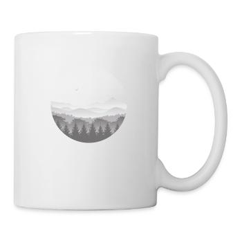 Berge im Nebel - Tasse - Weiß - Rechts