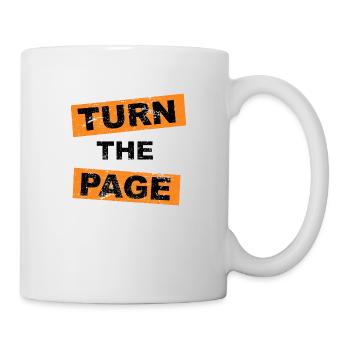 Turn the Page saying lettering - Mug - white - Right