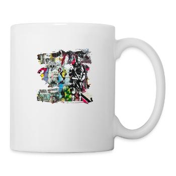 Graffiti-Stil Splash Hip Hop Farben Maler Farbe - Tasse - Weiß - Rechts