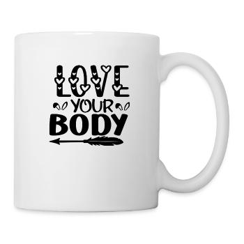 Aimez votre corps - Mug blanc - blanc - Droite