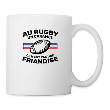 Au Rugby Un Caramel C'est Pas Une Friandise - Mug blanc - blanc - Droite