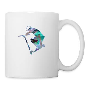 Stuntscooter,Trickscooter,tricks,stunt,e-scooter, - Tasse - Weiß - Rechts