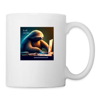 Sloth working in IT - Tasse - Weiß - Rechts