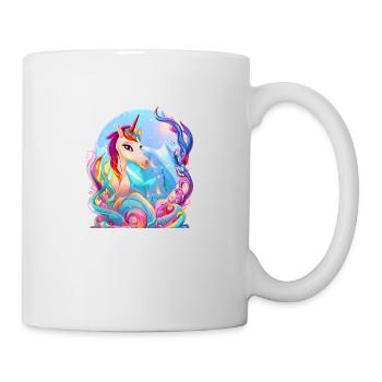 Licorne Créature mythique Fille Licorne Licornes - Mug blanc - blanc - Droite
