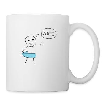 Nice Design für Badehosen Freunde Lustig am Strand - Tasse - Weiß - Rechts