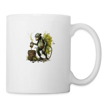 Colle Hobbybrauer Schimpanse mit Bier - Tasse - Weiß - Rechts
