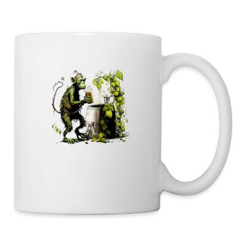 Brasseur amateur cool, le drôle de chimpanzé - Mug blanc - blanc - Droite