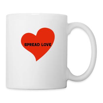 Logo Spread Love en forme de cœur - Mug blanc - blanc - Droite