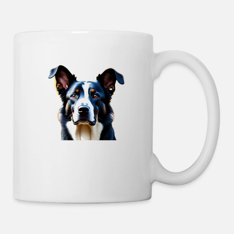 Dreifarbiger Hund - Tasse - Weiß