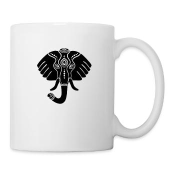 Symbol of an Indian elephant, culture of India - Mug - white - Right