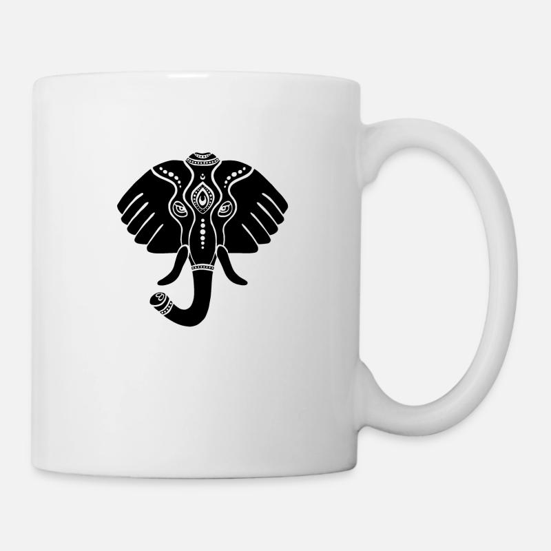 Symbol eines indischen Elefanten, Kultur Indiens - Tasse - Weiß