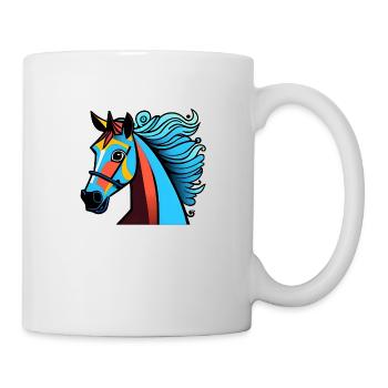 Colorful horse portrait - Mug - white - Right