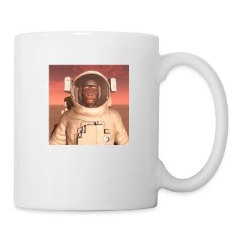 Chimpanzee in spacesuit on Mars - Mug - white - Right