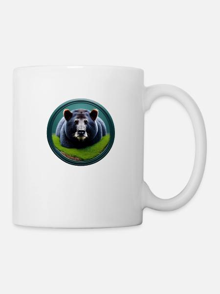 Brown Bear in the Forest - Mug - white