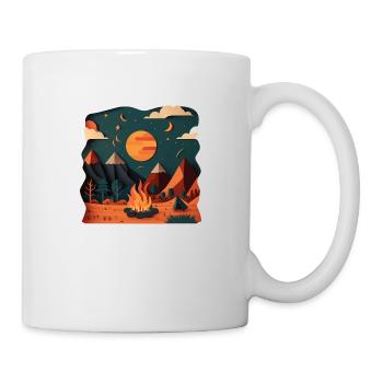 Outdoor camping under the stars - Mug - white - Right