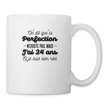 24 ans de perfection / cadeau anniversaire 24 ans - Mug blanc - blanc - Droite