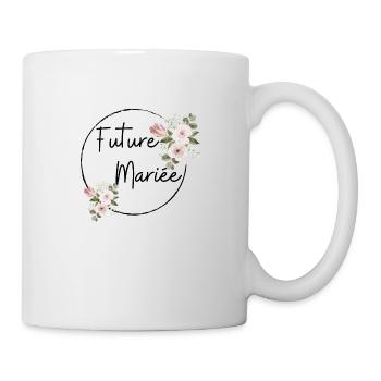 Future mariée floral - Mug blanc - blanc - Droite