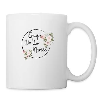 Équipe de la mariée floral - Mug blanc - blanc - Droite