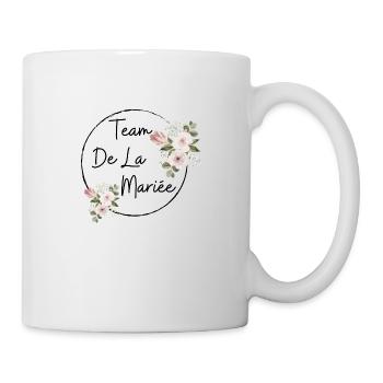 team de la Mariée evjf t-shirt assorti floral - Mug blanc - blanc - Droite