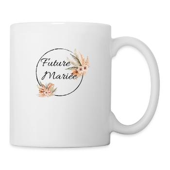 Future mariée floral - Mug blanc - blanc - Droite