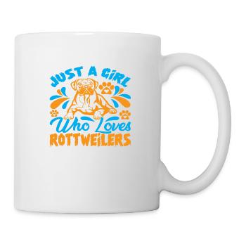 Just a Girl who loves Rottweilers - Mug - white - Right