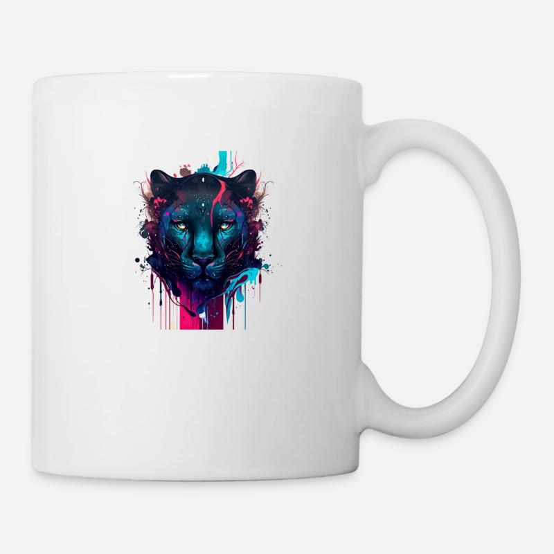 Beautiful tshirt with panther head very design - Mug - white