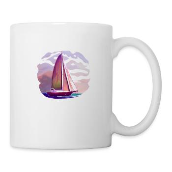 Segelboot Segler Segelschiff Segeln Segelsport - Tasse - Weiß - Rechts