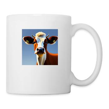 Brown and White Cow - Mug - white - Right