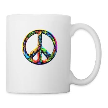 Peace sign, peace, freedom, peace symbol - Mug - white - Right