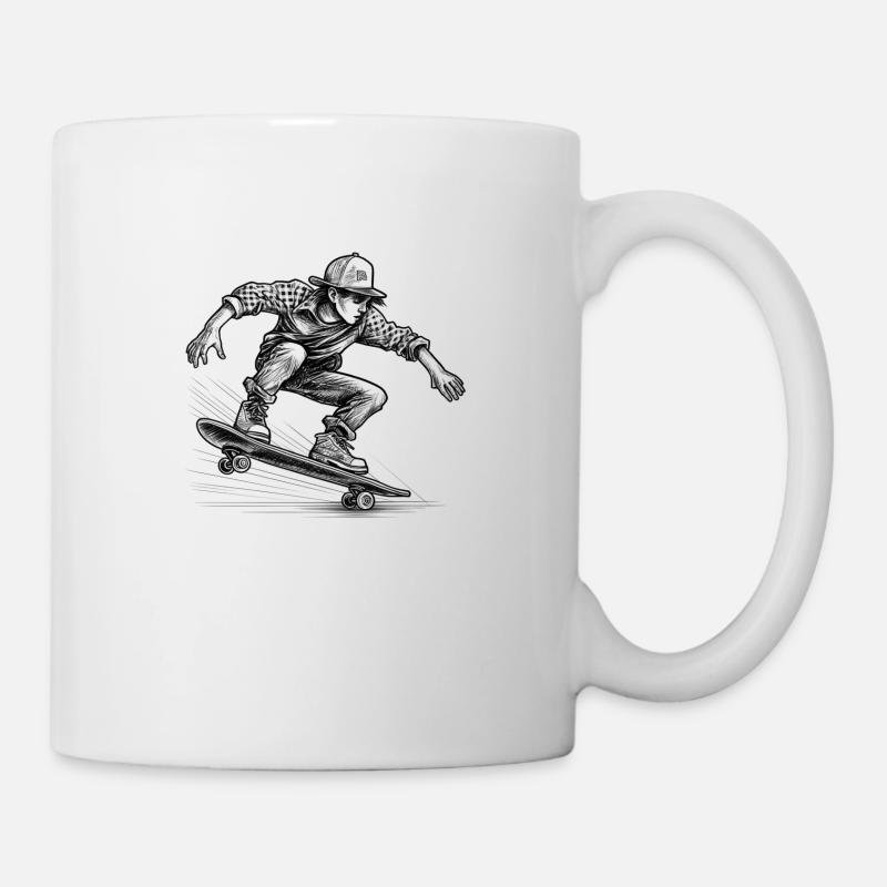 SkaterBoy - Tasse - Weiß