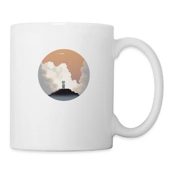 Hund im Himmel - Vierbeiner verlässt die Welt - Tasse - Weiß - Rechts
