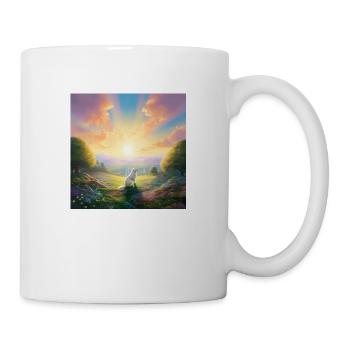 Hund im Himmel - Vierbeiner verlässt die Welt - Tasse - Weiß - Rechts