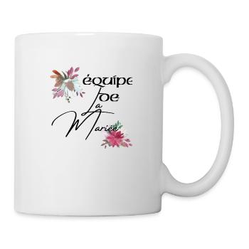 Équipe de la mariée floral - Mug blanc - blanc - Droite