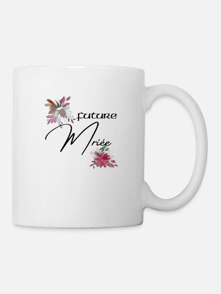 Future mariée floral - Mug blanc - blanc