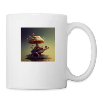 Trippy Schildkröte mit Baum wächst auf ihrem Rücken - Tasse - Weiß - Rechts