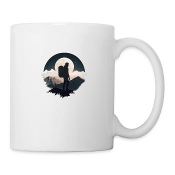 Routard au clair de lune, randonnée - Mug blanc - blanc - Droite