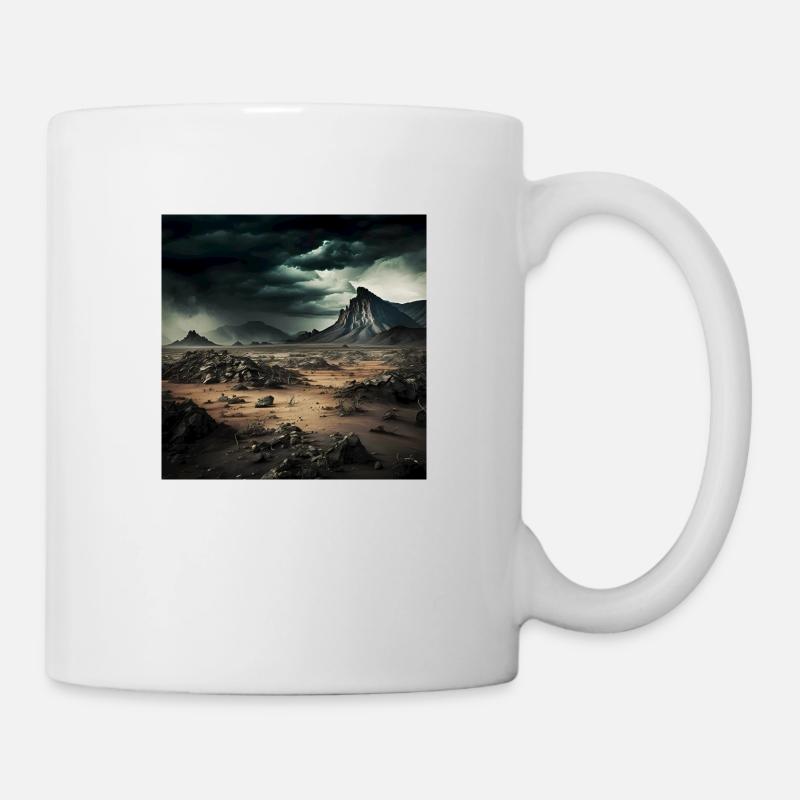 Düstere karge Wüstenlandschaft - Tasse - Weiß