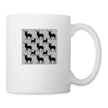 Hirsch - Tasse - Weiß - Rechts